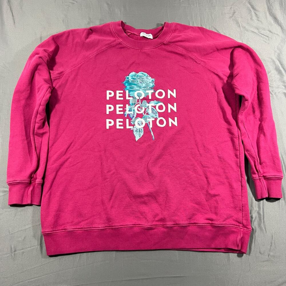 Peloton Crewneck Sweatshirt Women’s Medium Pink Graphic Pullover